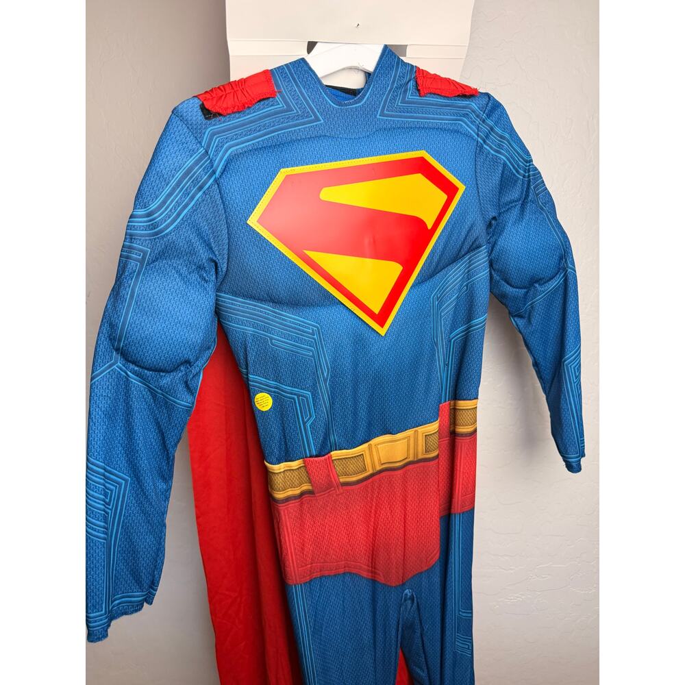 Rubies DC Superman Costume Kids Medium 7-8 Muscle Chest Light Up Emblem NWT - Picture 3 of 6